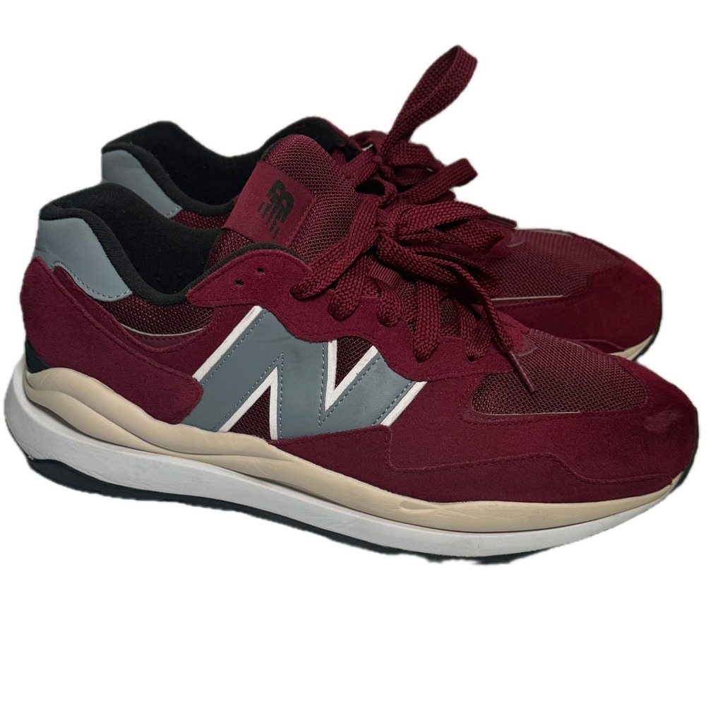 New Balance 57/40 Sneaker Men 12 Burgundy M5740HL1 Suede Mesh Lifestyle Shoes